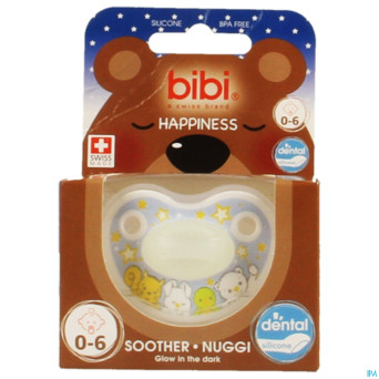 Bibi sucette dental glow in the dark    0- 6m