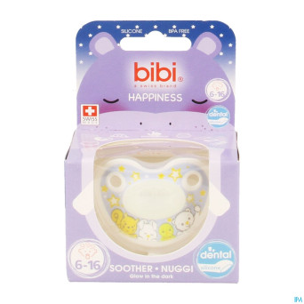 Bibi sucette dental glow in the dark    6-16m