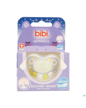 Bibi sucette dental glow in the dark    6-16m