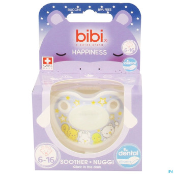 Bibi sucette dental glow in the dark    6-16m