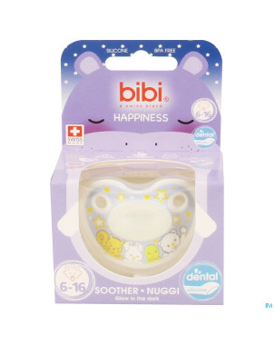 Bibi sucette dental glow in the dark    6-16m
