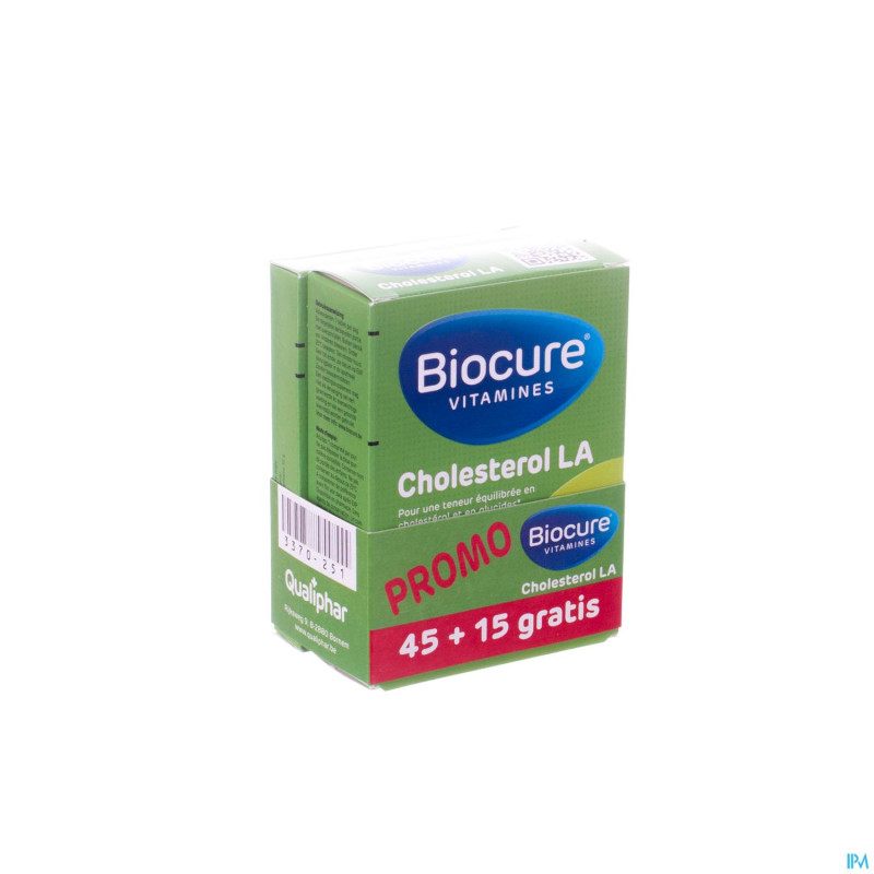 Biocure cholesterol la lib.prol. comp pell 45+15