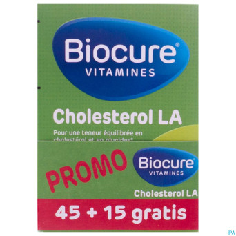 Biocure cholesterol la lib.prol. comp pell 45+15