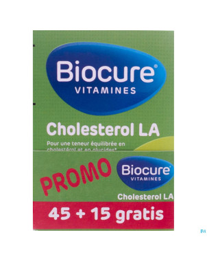 Biocure cholesterol la lib.prol. comp pell 45+15
