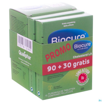 Biocure cholesterol la lib.prol. comp pell 90+30