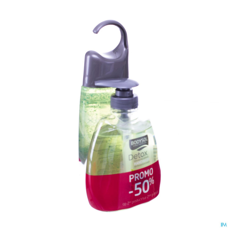 Bodysol detox douche 250ml+ handwash 300ml 2e -50%