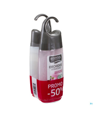 Bodysol douche orchidee+ douchecr 2x250ml  2e -50%