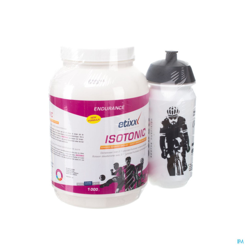 Etixx isotonic powder orange 1kg + gourde