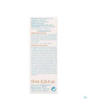 Puressentiel he eucalyptus citron bio 10ml