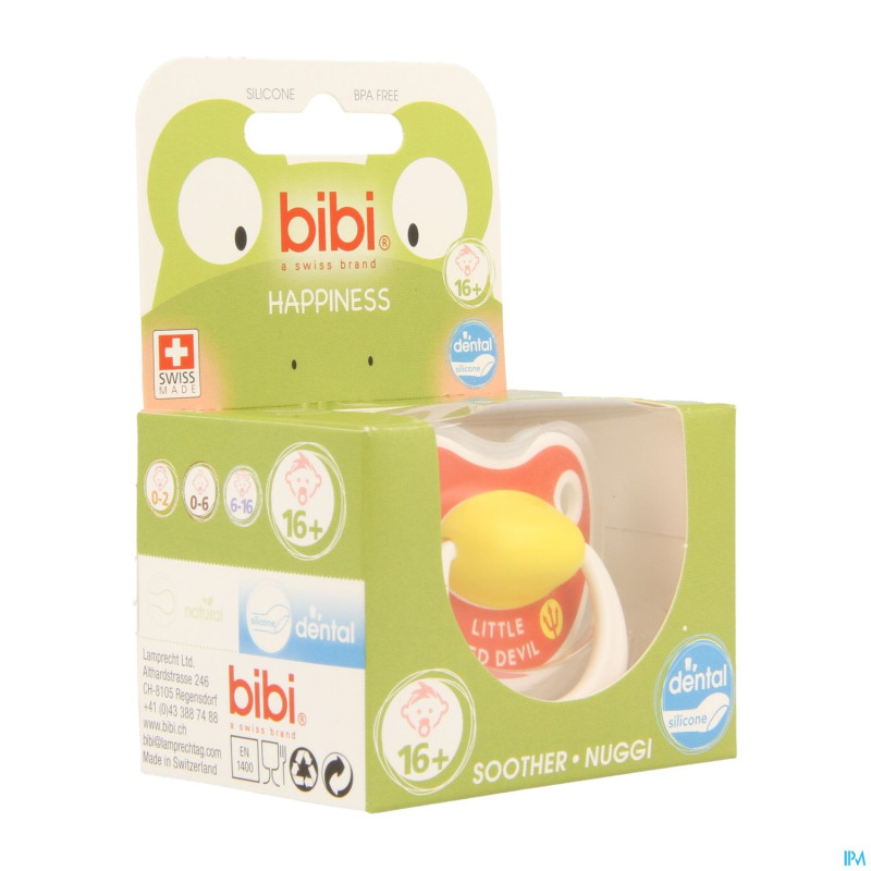 Bibi sucette hp dental red devil/team belgium +16m