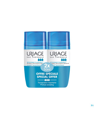 Uriage deodorant puissance 3    roll on 2x50ml