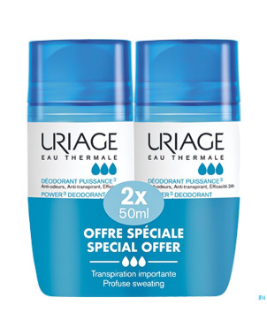 Uriage deodorant puissance 3    roll on 2x50ml