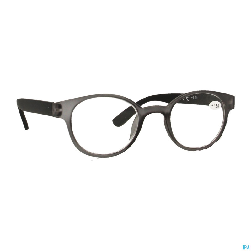 Pharmaglasses lunettes round +1.50 grey/black
