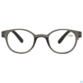 Pharmaglasses lunettes round +1.50 grey/black