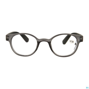 Pharmaglasses lunettes round +2.50 grey/black