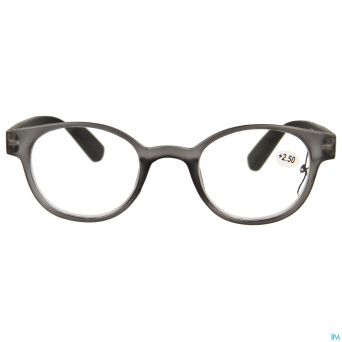 Pharmaglasses lunettes round +2.50 grey/black