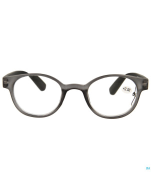 Pharmaglasses lunettes round +2.50 grey/black