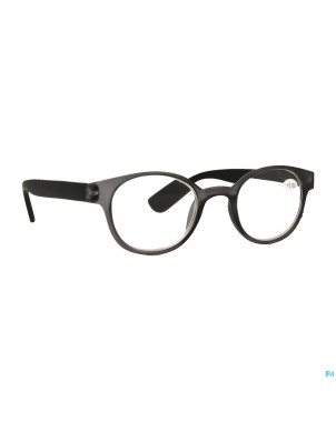 Pharmaglasses lunettes round +3.00 grey/black