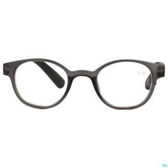 Pharmaglasses lunettes round +3.00 grey/black