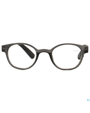 Pharmaglasses lunettes round +3.00 grey/black