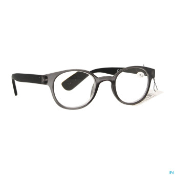 Pharmaglasses lunettes round +3.50 grey/black