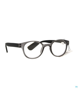 Pharmaglasses lunettes round +3.50 grey/black