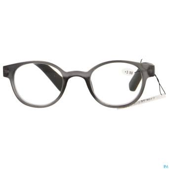 Pharmaglasses lunettes round +3.50 grey/black