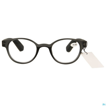 Pharmaglasses lunettes round +4.00 grey/black
