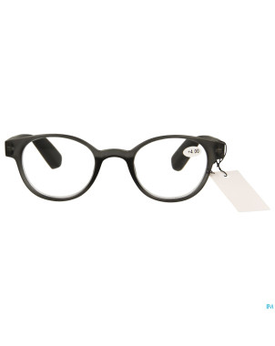 Pharmaglasses lunettes round +4.00 grey/black