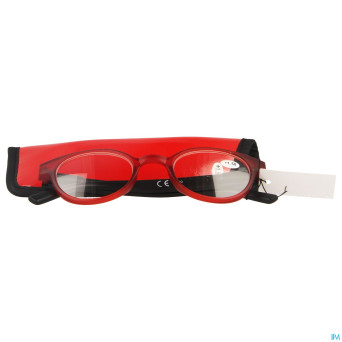 Pharmaglasses lunettes round +1.50 red/black
