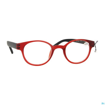 Pharmaglasses lunettes round +2.50 red/black