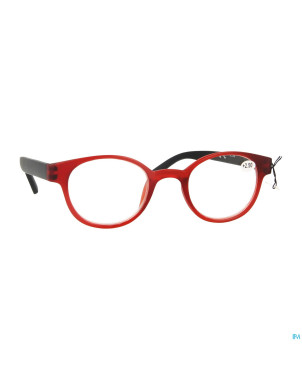 Pharmaglasses lunettes round +2.50 red/black