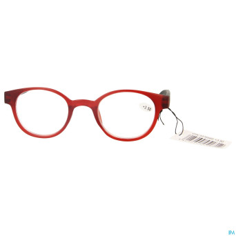 Pharmaglasses lunettes round +3.50 red/black