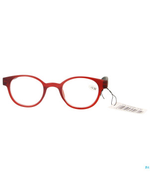 Pharmaglasses lunettes round +3.50 red/black