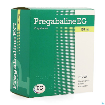 Pregabaline eg 150mg caps dur    pot 200 x 150mg