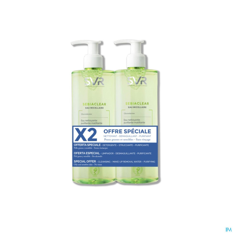 Svr sebiaclear eau micellair duo fl 2x400ml