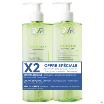 Svr sebiaclear eau micellair duo fl 2x400ml