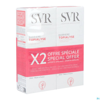 Svr topialyse barriere creme duo tube 2x50ml