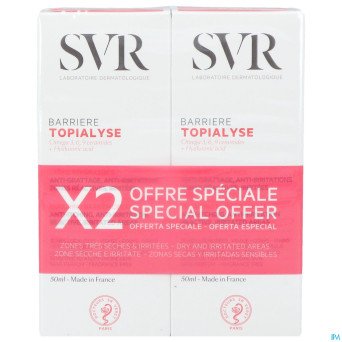 Svr topialyse barriere creme duo tube 2x50ml