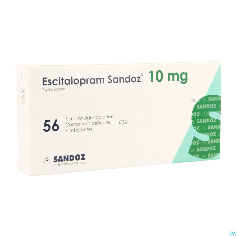 Escitalopram sandoz 10mg impexeco comp pell 56 pip