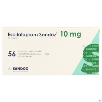 Escitalopram sandoz 10mg impexeco comp pell 56 pip