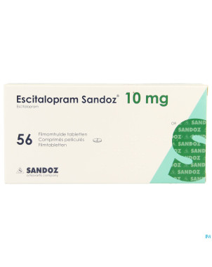Escitalopram sandoz 10mg impexeco comp pell 56 pip