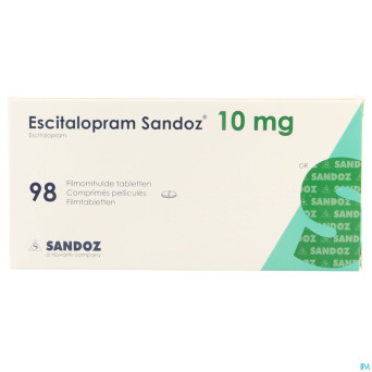 Escitalopram sandoz 10mg impexeco comp pell 98 pip