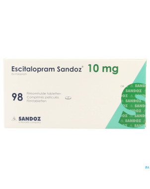 Escitalopram sandoz 10mg impexeco comp pell 98 pip