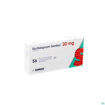 Escitalopram sandoz 20mg impexeco comp pell 56 pip