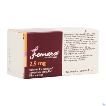 Femara 2,5mg impexeco comp pell 100 pip