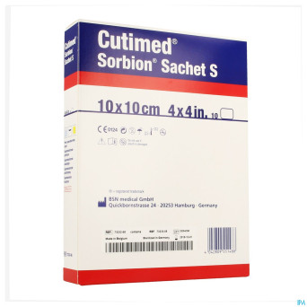 Cutimed sorbion sachet s 10x10cm 10