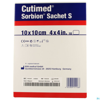 Cutimed sorbion sachet s 10x10cm 10