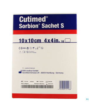 Cutimed sorbion sachet s 10x10cm 10
