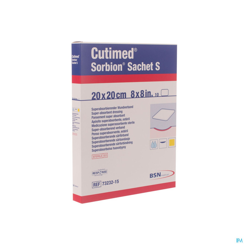 Cutimed sorbion sachet s 20x20cm 10